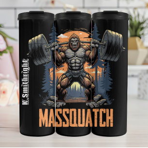 Sasquatch Weightlifter Massquatch Graphic Thermal Tumbler