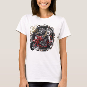 Sasquatch Yeti bigfoot on a Motorbike T-Shirt