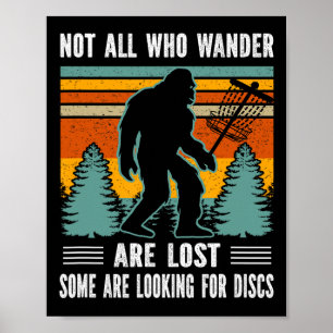Sasquatch Yeti Frisbee Golf Ultimate Bigfoot Disc Poster