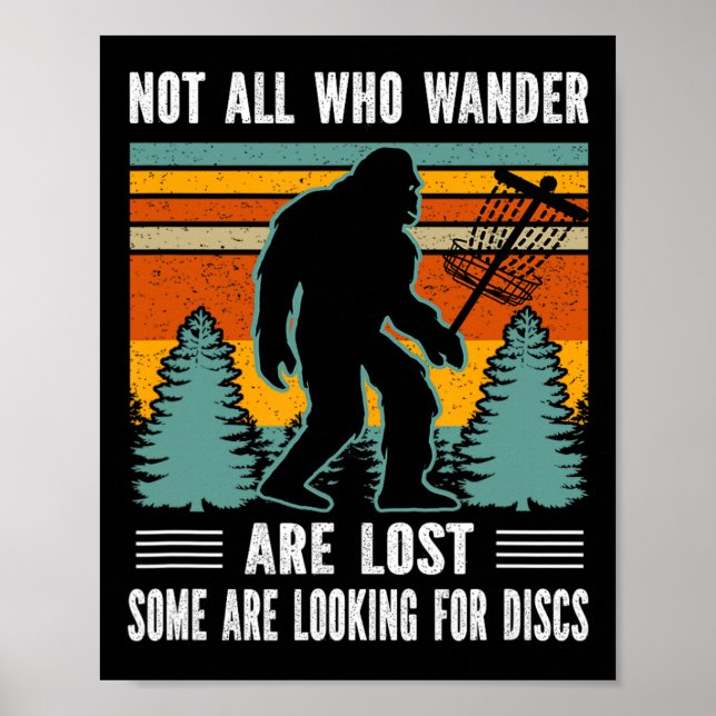 Sasquatch Yeti Frisbee Golf Ultimate Bigfoot Disc  Poster (Front)