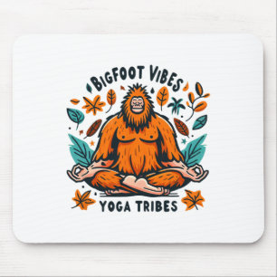 Sasquatch Yoga Meditation Bigfoot Vibes Yoga Tribe Mouse Mat