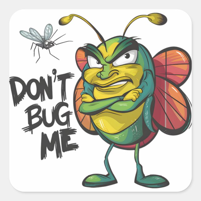 Sass Bug Street Art Square Sticker (Front)