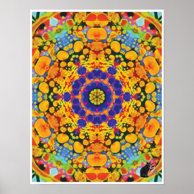 Sassafras Kinetic Collage Kaleidoscope Poster (Front)