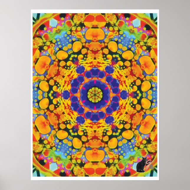 Sassafras Kinetic Collage Kaleidoscope Poster (Front)