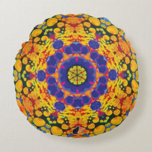 Sassafrass Kaleidoscope Round Cushion