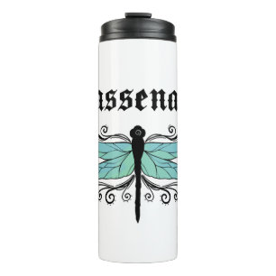 Sassenach Dragonfly Outlander Amber Blue Gift Tee Thermal Tumbler