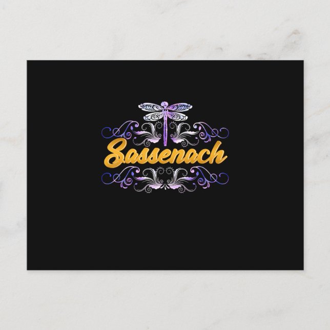 Sassenach Outlander Blue Dragonfly Postcard (Front)