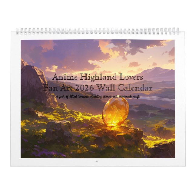 Sassenach-Style Scottish Anime Highland Lovers Fan Calendar (Cover)