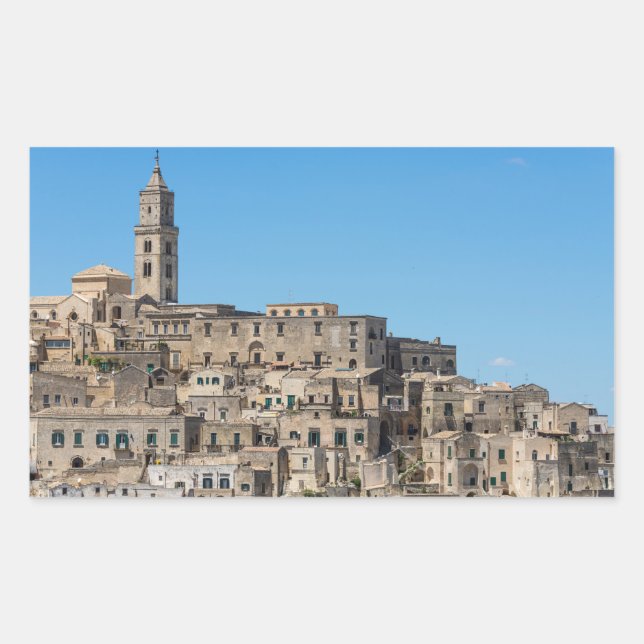 Sassi di Matera city in Italy Rectangular Sticker (Front)