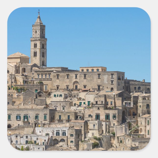 Sassi di Matera city in Italy Square Sticker (Front)