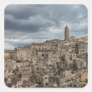 Sassi di Matera, Italy Square Sticker