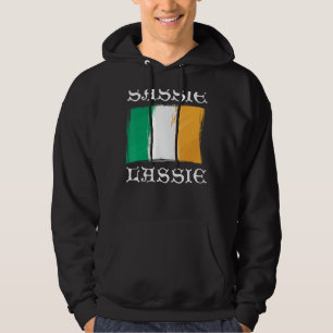 Sassie Lassie St Patrick's Day Ireland Flag Hoodie
