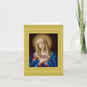 SASSOFERRATO, MADONNA IN PRAYER HOLIDAY CARD