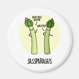 Sassparagus Cute Asparagus Vegetable PUn Magnet