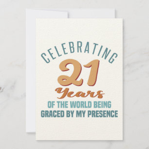 Sassy 21st Birthday Attitude Invitation