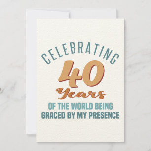 Sassy 40th Birthday Attitude Card