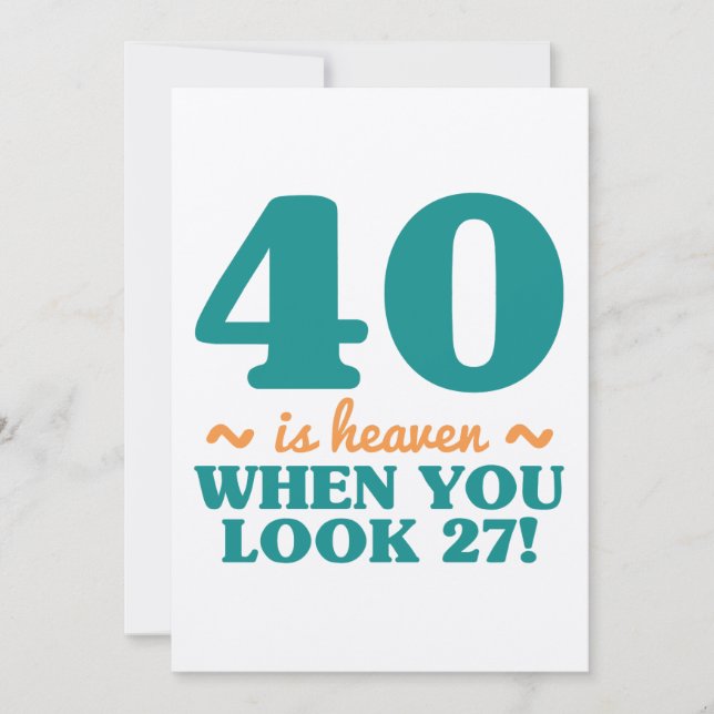 Sassy 40th Birthday Card (Front)
