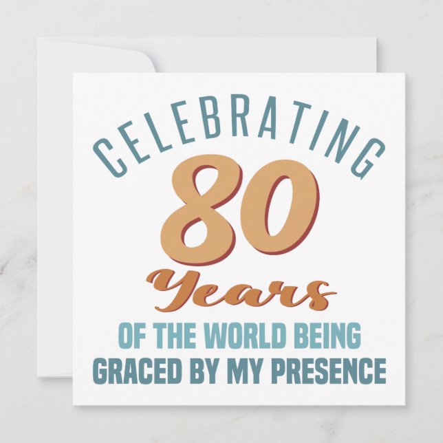 Sassy 80th Birthday Attitude Card (Front)