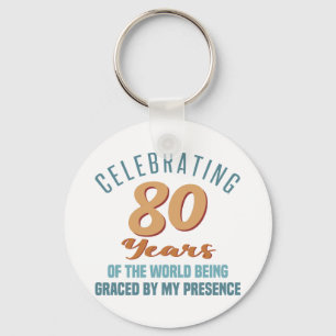 Sassy 80th Birthday Attitude Key Ring