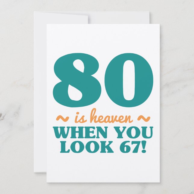 Sassy 80th Birthday Card (Front)