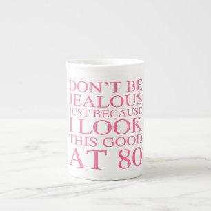 Sassy 80th Birthday For Women Bone China Mug
