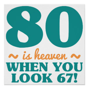 Sassy 80th Birthday Poster