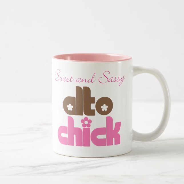 Sassy Alto Chick Two-Tone Coffee Mug (Right)
