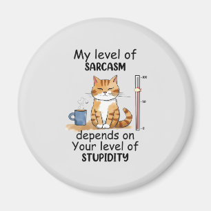 Sassy and Cute Orange Cat Magnet