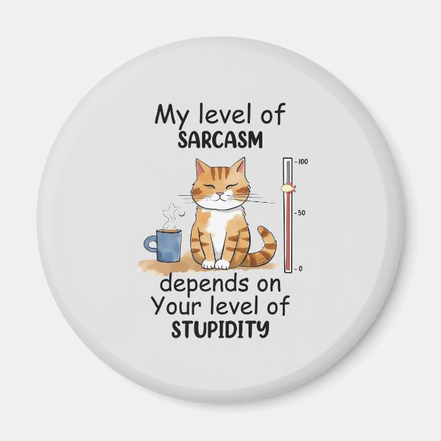 Sassy and Cute Orange Cat Magnet (Front)