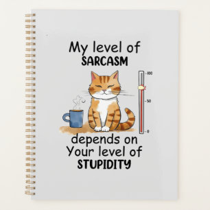 Sassy and Cute Orange Cat Planner