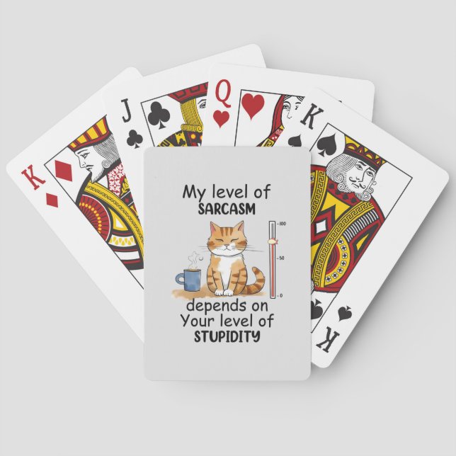 Sassy and Cute Orange Cat Playing Cards (Back)