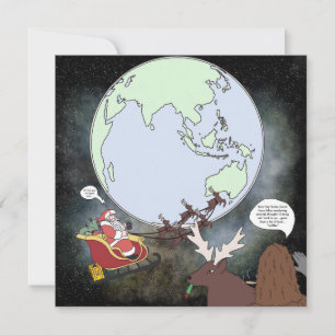 Sassy and Santa Postcard