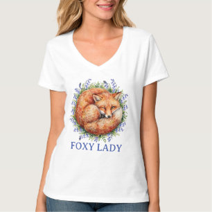Sassy Animal Circular Flower bed-Fox T-Shirt