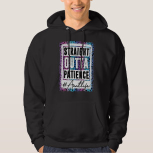Sassy Aun Straight Outta Patience Leopard Aunt Li Hoodie