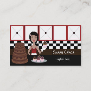 Sassy Baker Bakery Business Cards African American