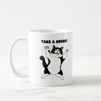 Sassy Black Cat Coffee Mug – Take a Break Reminder