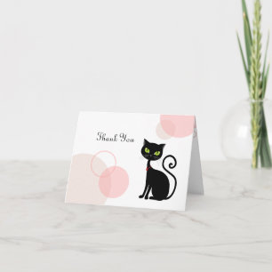 Sassy Black Cat Thank you Card