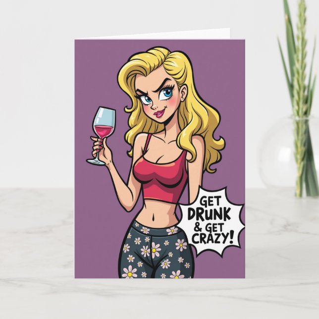 Sassy Blonde Birthday Card (Front)