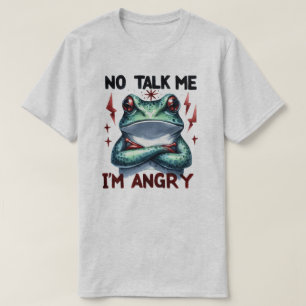 Sassy Bold I'm Angry Frog Graphic Quote T-Shirt