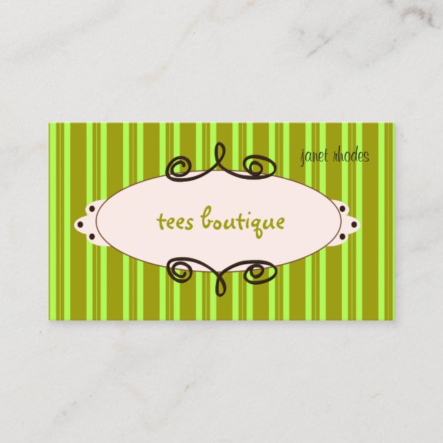 Sassy boutique, business cards (Front)
