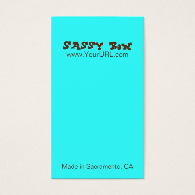 Sassy Bow Blue & Teal Bow Cards (Front)