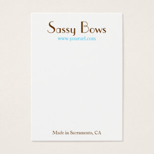 Sassy Bow & Jewellery Display Card