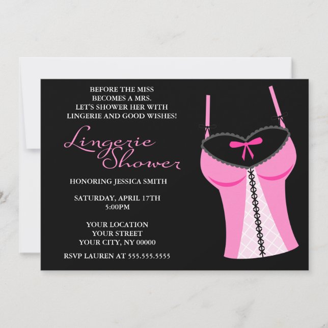 Sassy Bridal Shower Invitation (Front)