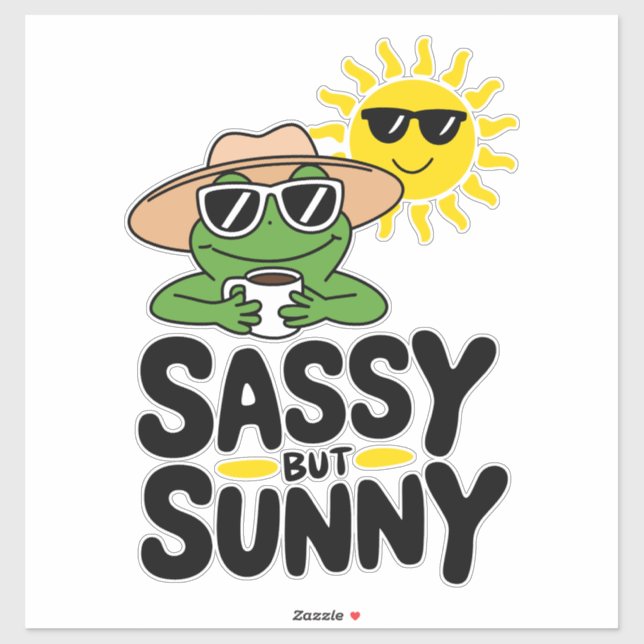 Sassy but Sunny Frog Design – Funny Summer (Sheet)