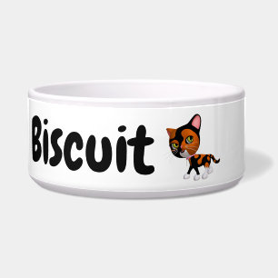 Sassy Calico Cat Ceramic Pet Bowl