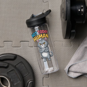 Sassy Cat Human Humor Water Bottle