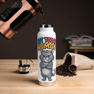 Sassy Cat Owner Water Bottle Humor