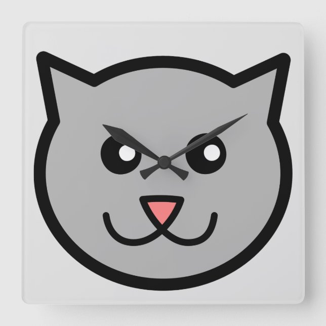 Sassy Cat Round Clock (Front)