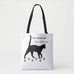 Sassy Catwalk Tote Bag Funny & Eco-Friendly Shou