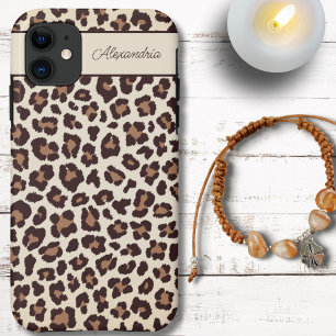 Sassy Cheetah Print Monogram  iPhone 11 Case